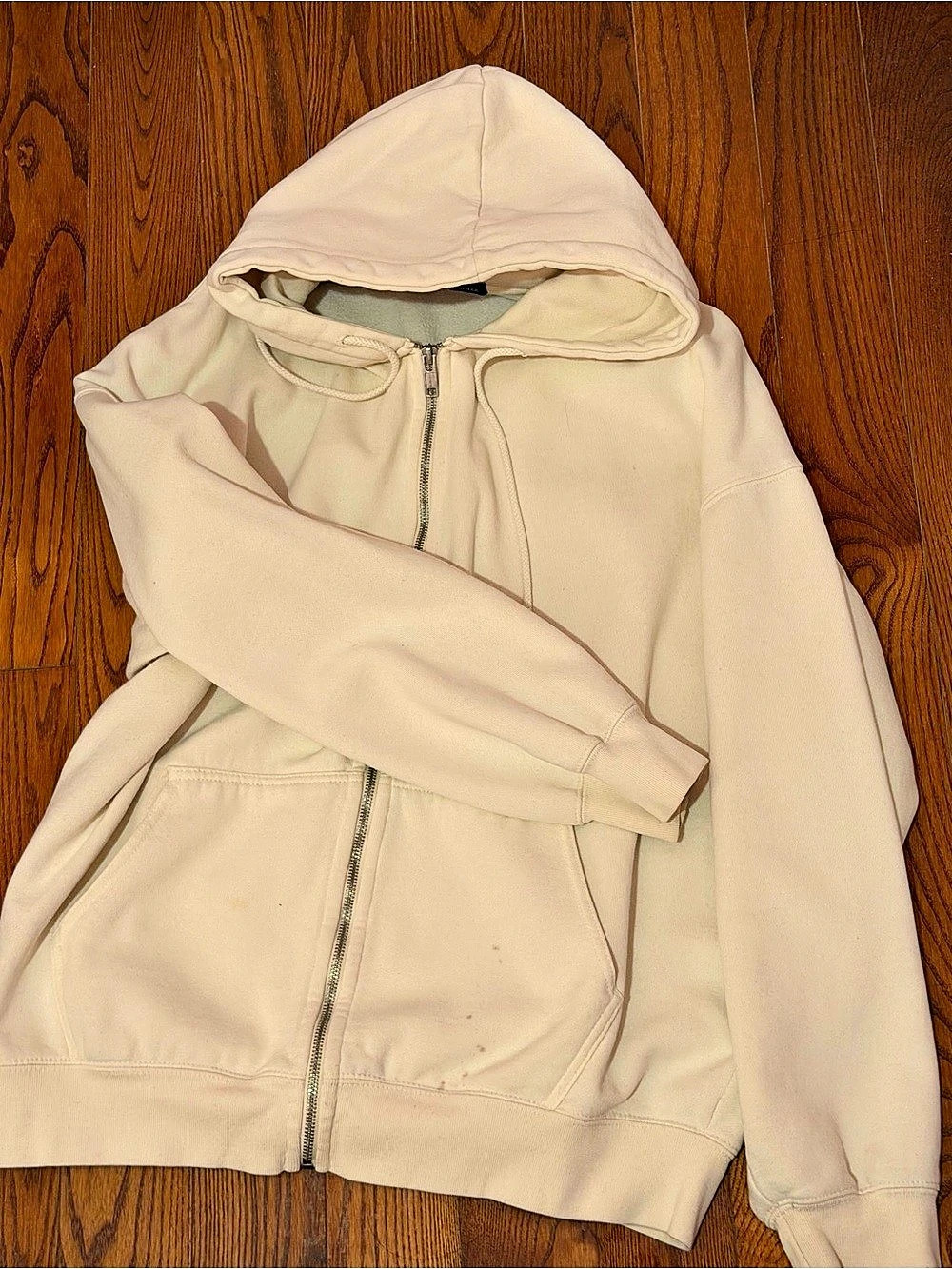 Brandy Melville Cream Zip-Up